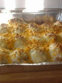 Una foto de Huevos Rellenos de carne con belchamel