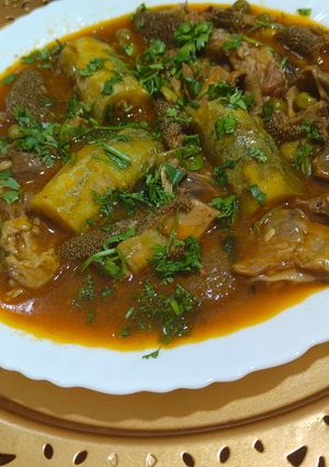صورة لوصفة كرشة بالثوم والكوسة