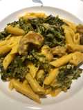 Creamy Pumpkin 🎃, Sausage and Kale 🥬 Pasta 🍝
