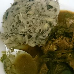 A picture of Mashed njahi and meat stew. #Localfoodcontest_ Nairobi_north.