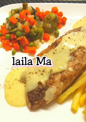 صورة لوصفة صدور دجاج مع الكريم🍟🍗
