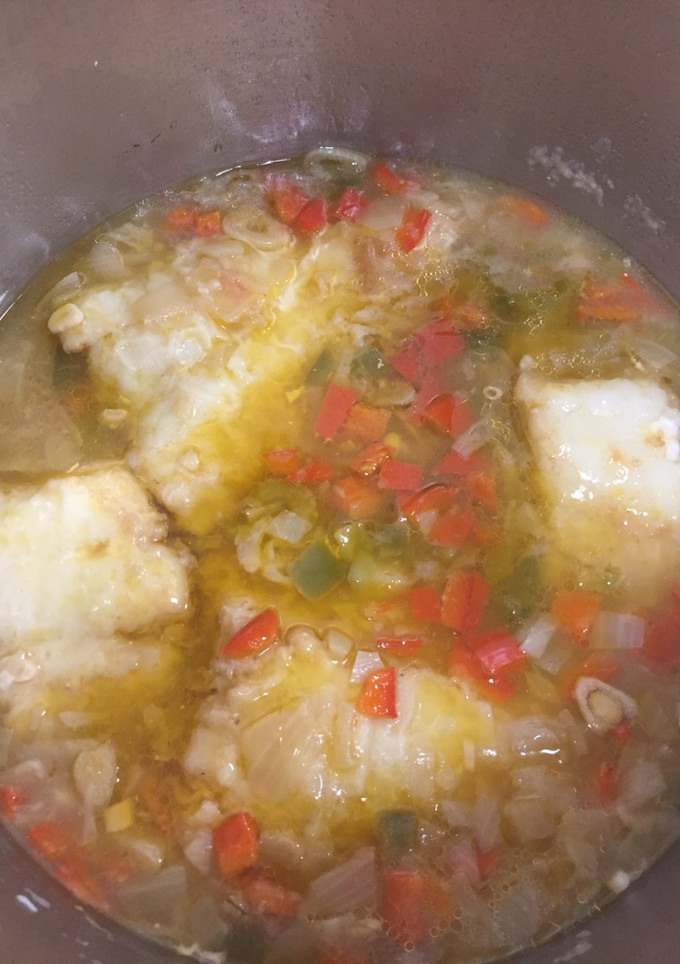 Una foto de Bacalao a la sidra en olla express