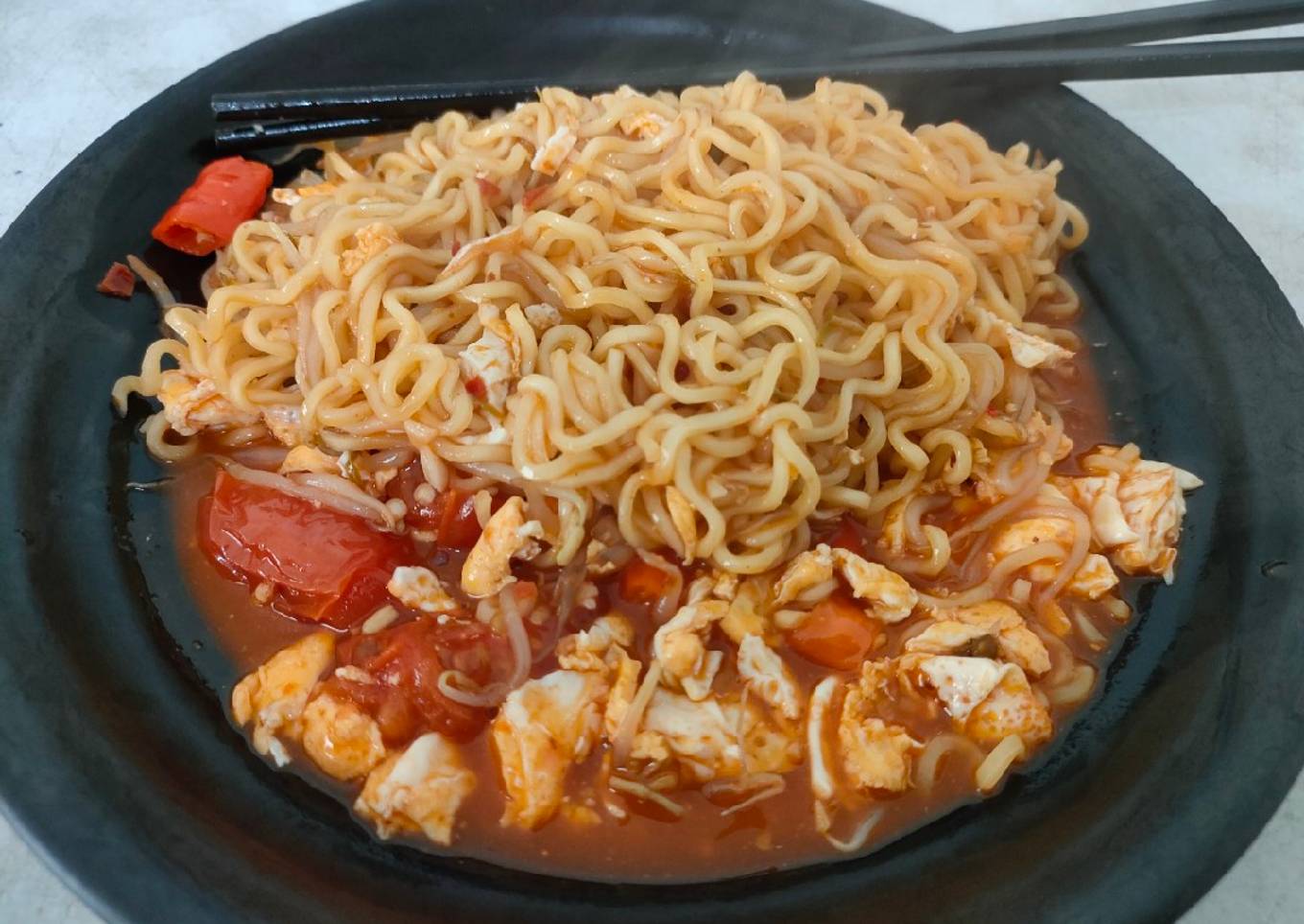Mie nyemek indomie rica rica