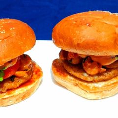 A picture of Macaroni Soya Tikki Burger.