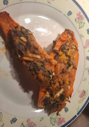 Extra töltött édesburgonya recept fotója