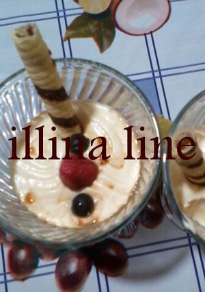 صورة لوصفة تحلية بالفلو وكرام شانتيه