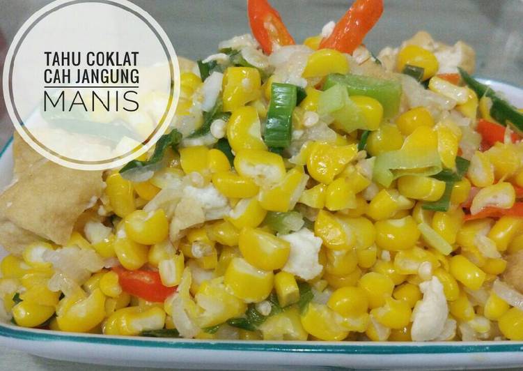 Tahu Coklat Cah Jagung Manis