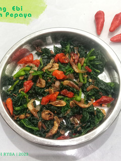 Foto resep Oseng Ebi Daun Pepaya