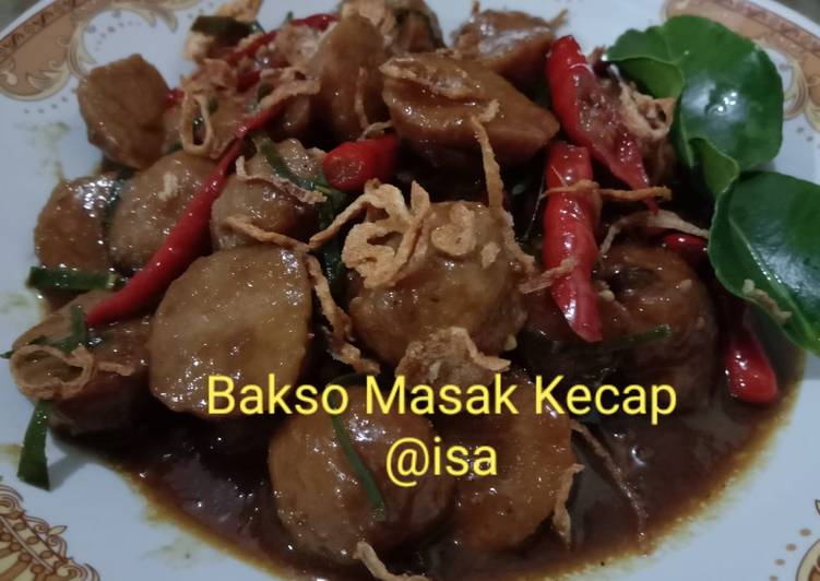 Resep #105 Bakso Masak Kecap Lezat