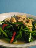 Tumis kuah sayur lumai dan tempe