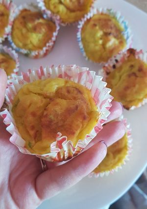 Фото Мясные кексы с кабачком.