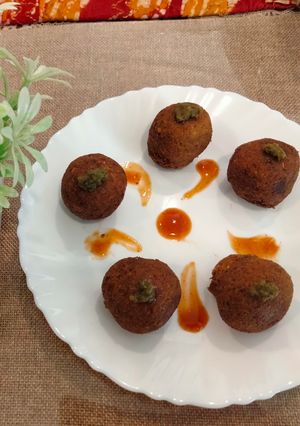 A picture of Oil free falafel balls made in Airfryer,starter from Middle East.