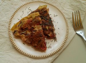 Una foto de Tortilla con Hojas y Tallos de Beterraga