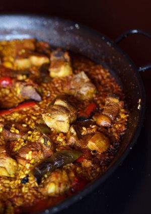 Una foto de Arroz montañés con magro y costilla de cerdo 🥘