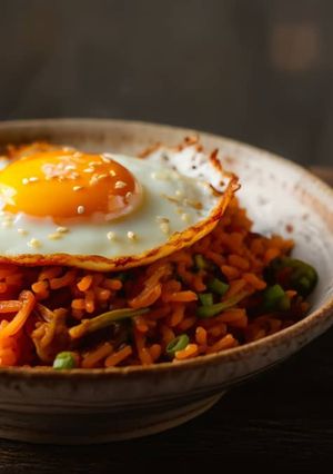 Koreai sült rizs (bokkeum-bap) recept fotója