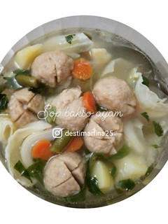 Foto resep Sop bakso ayam sederhana