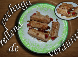 Una foto de Rollos de pechuga de pollo rellenos