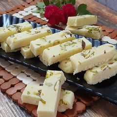 A picture of Pista Milk Burfi.