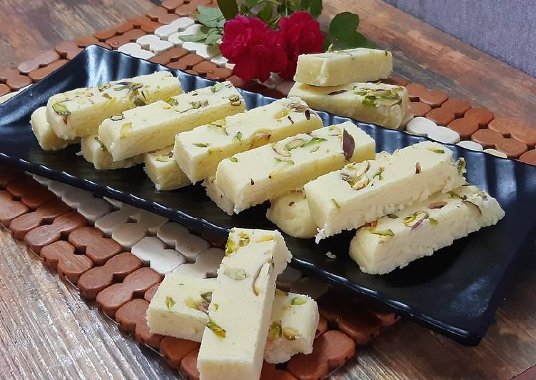 Steps to Make Super Quick Homemade Pista Milk Burfi