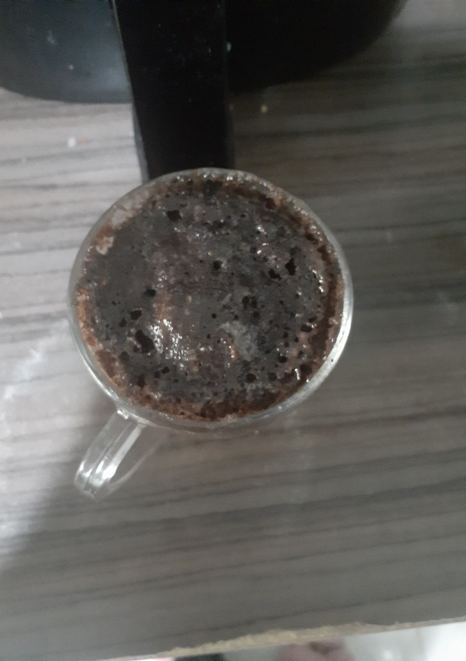 A picture of Oreo microwave cake.