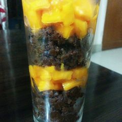 A picture of Bread Nutella pudding.