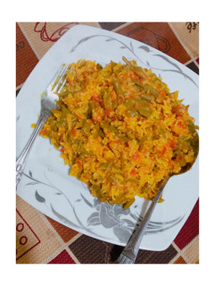 عکسی از دستور کته لوبیا پلو