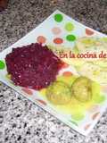 Albóndigas al horno con salsa de manzana y curry