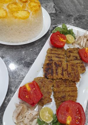 عکسی از دستور کباب تابه ای بادمجان کبابی در فر