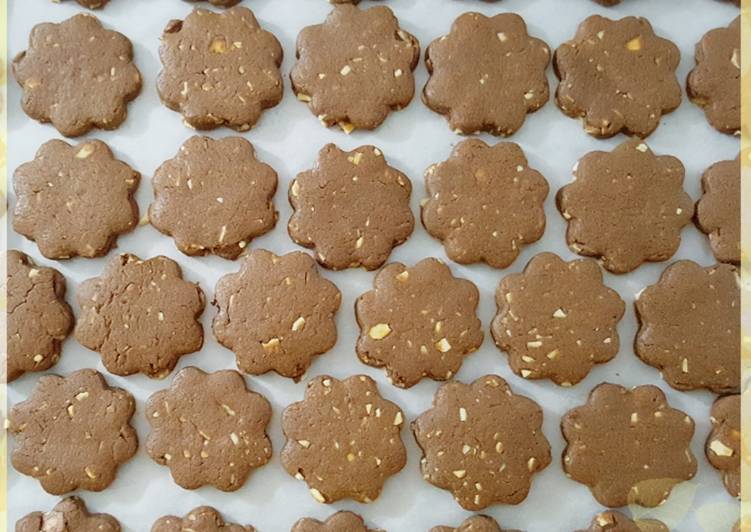 makanan Choco Almond Cookies Jadi, Lezat Sekali