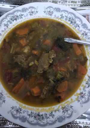 عکسی از دستور سوپ ماهیچه و سبزیجات