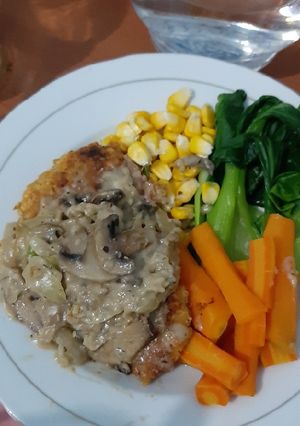 Foto resep Steak Tempe with Mushroom Sauce