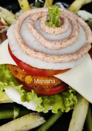 A picture of Idli Burger.