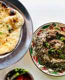 Aubergine Hummus(Black sesame Tahini) and Garlic Butter Naan🫓🧆ฮัมมุสมะเขือม่วงกับแป้งนานเนยกระเทียม🧄🧈🍆