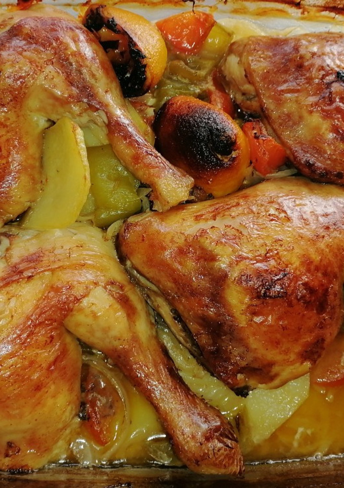 Una foto de Pollo al horno