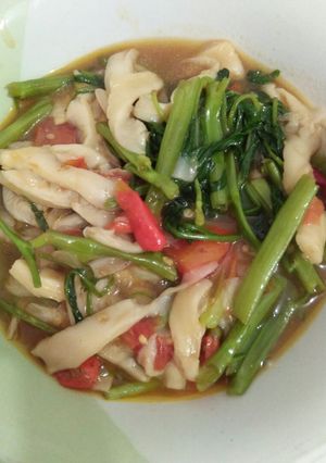 Foto resep Tumis kangkung jamur tiram