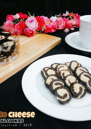 Foto resep Choco cheese roll cookies