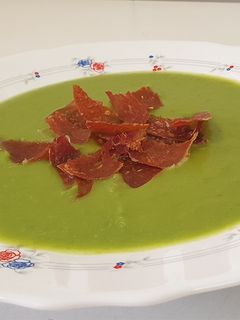 Una foto de Crema de guisantes