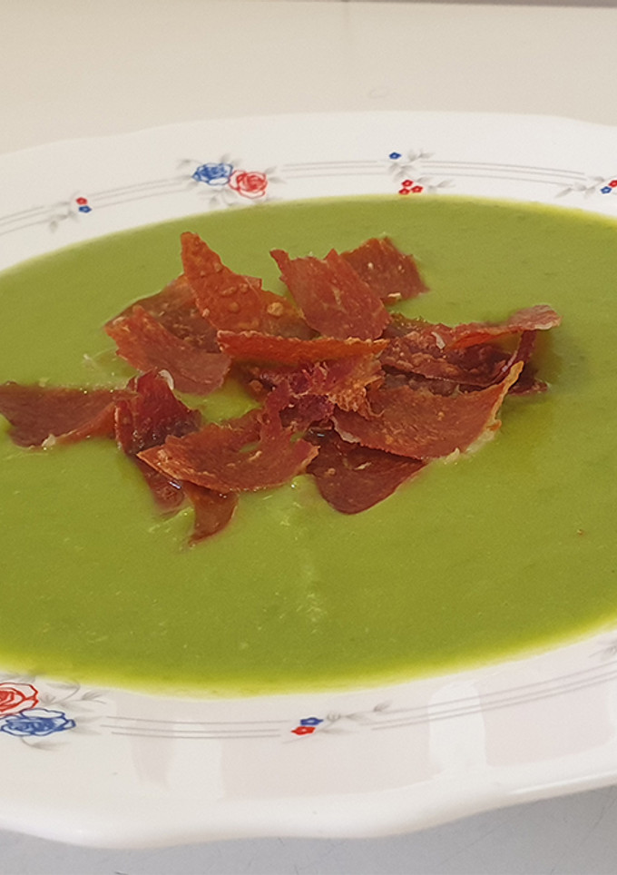 Una foto de Crema de guisantes