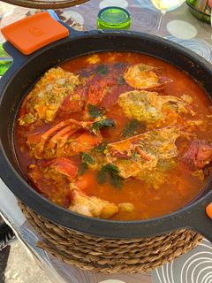 Una foto de Arroz caldoso de bogavante