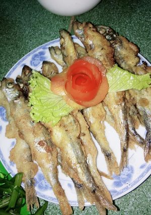 Hình của món Cá trứng chiên xù.