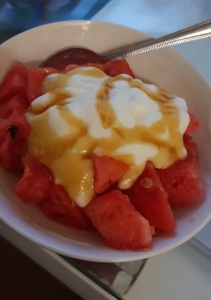 A picture of Watermelon salad.