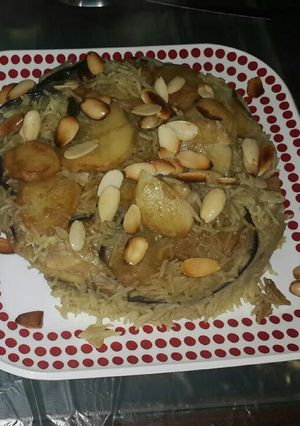 صورة لوصفة مقلوبة بطاطا وباذنجان ولا اطيب