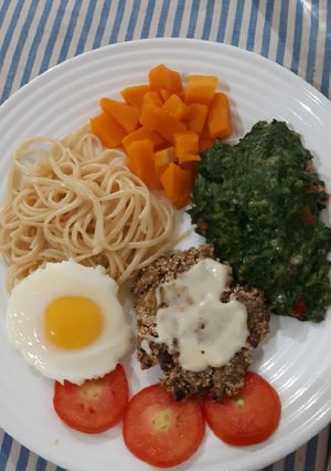 Una foto de Almuerzo/cena proteína saludable con las calorías justas