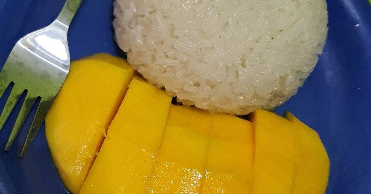 Resep Simple Mango Sticky Rice (Rice Cooker) oleh Donna 🫶 Cookpad