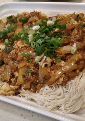 辣肉醬拌麵線 的食譜成品照片