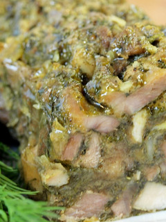 Фото Мраморный рулет из курицы.