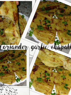 A picture of Coriander garlic chapatis.