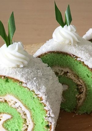 Foto resep Roll Cake Pandan Keju