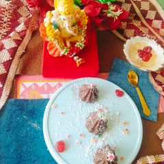 A picture of Chocolate modak (Ganesh chaturthi special).