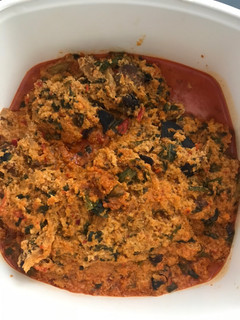 A picture of Egusi (melon seed) soup.